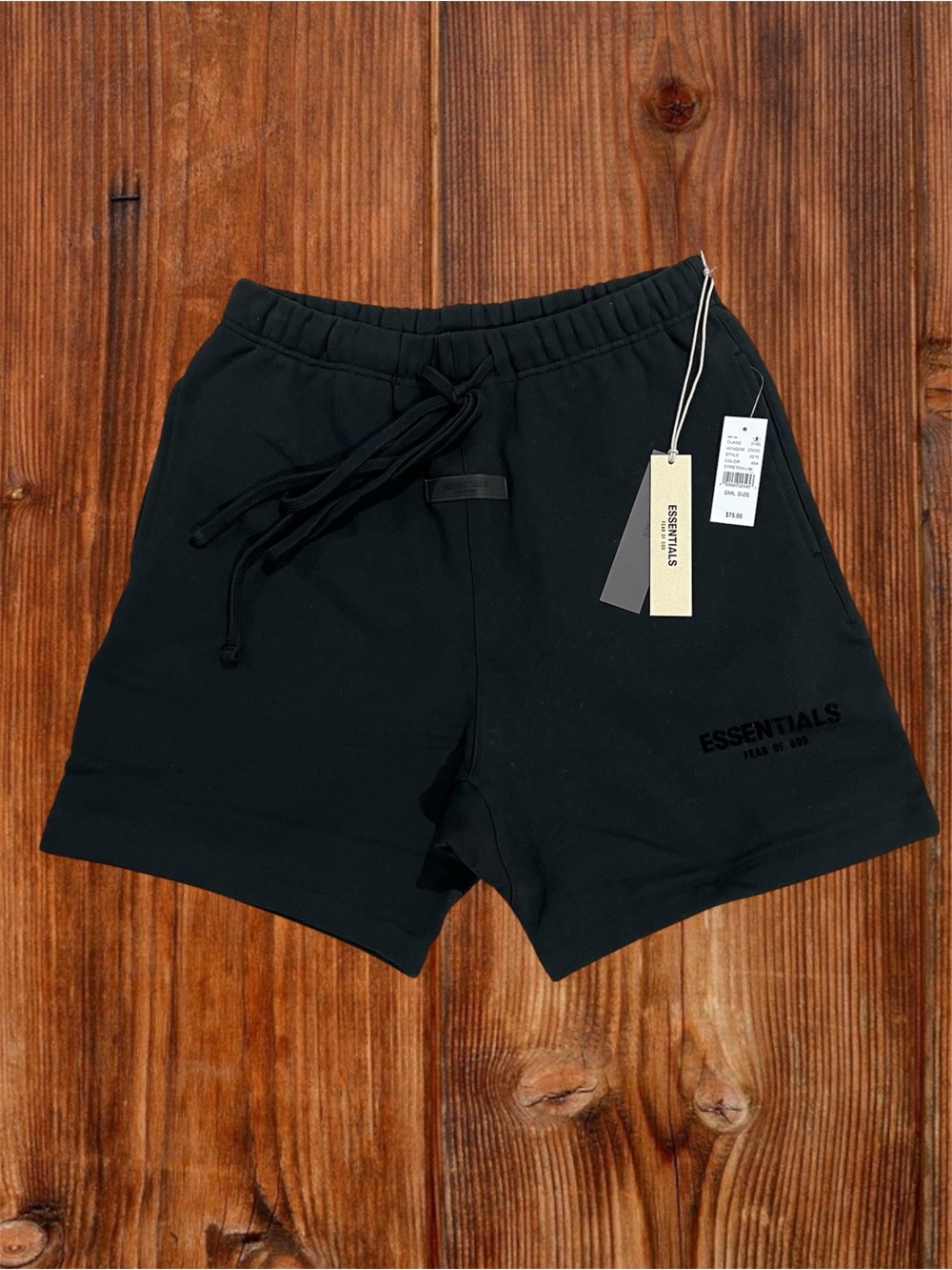 ❌SOLD❌ESSENTIALS Black Stretch lim Athletic Cotton Drawstring Shorts